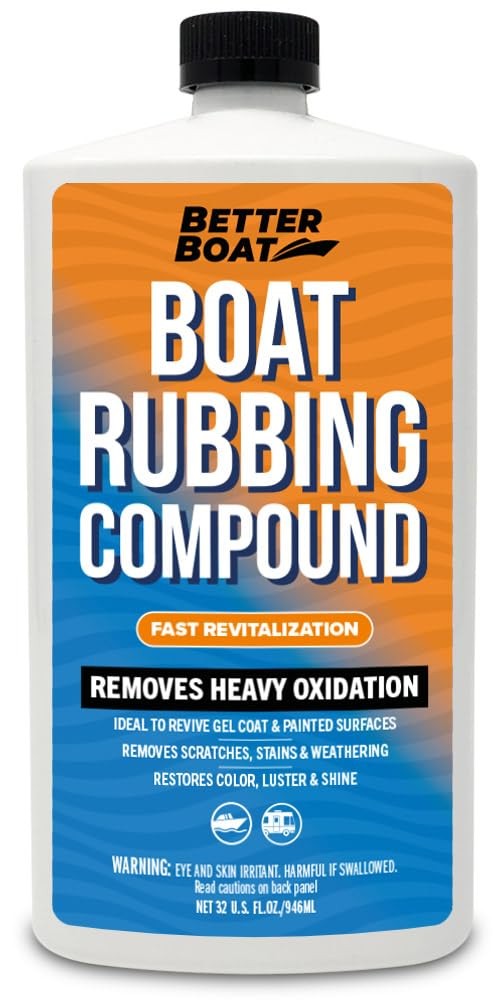 Marine Rubbing Compound Fiberglass Buffing Gelcoat Polish for Boats Step 1