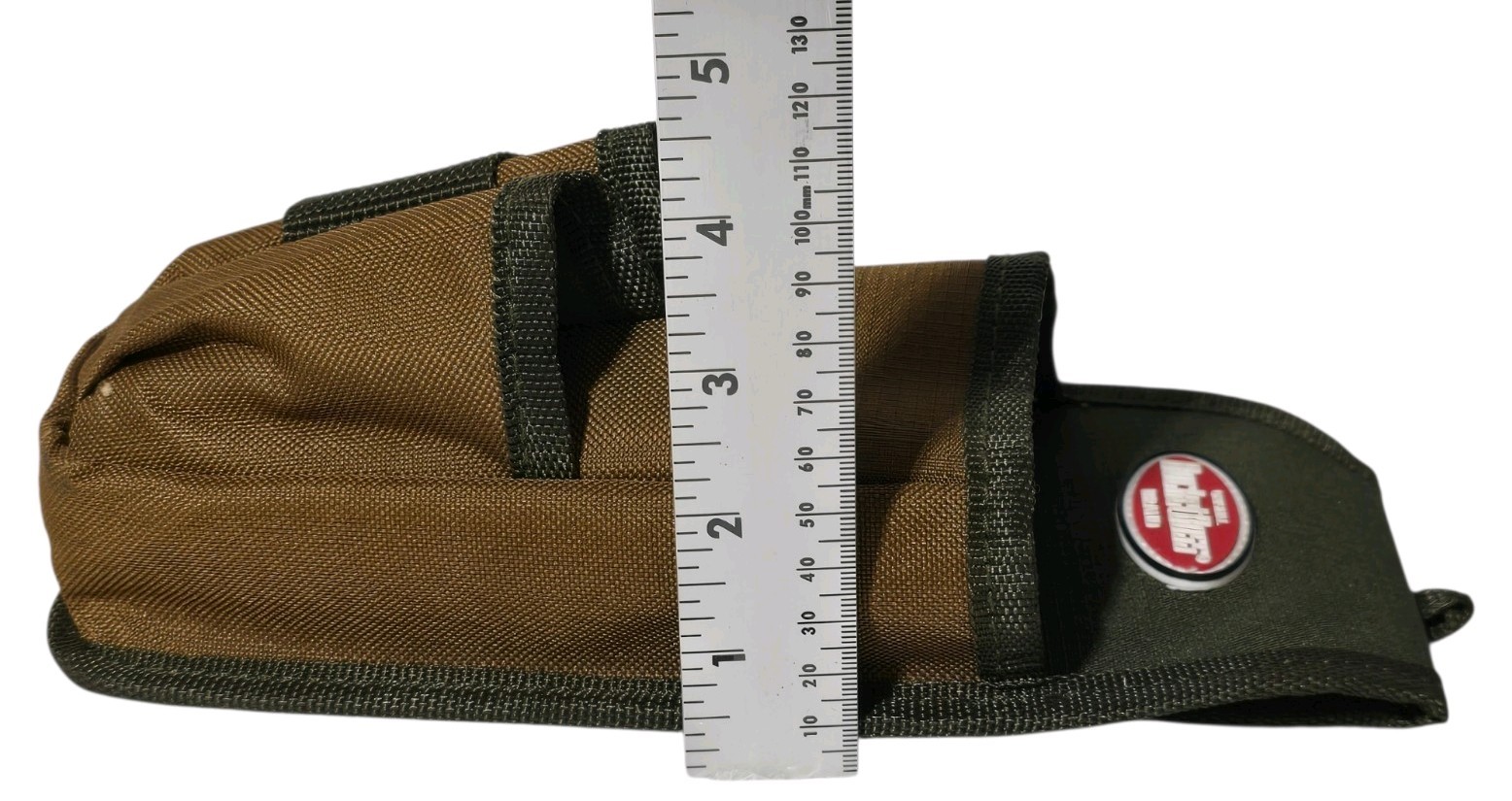 Bucket Boss Tool Pouch Polyester Flap Closure Belt Loop Brown/Black