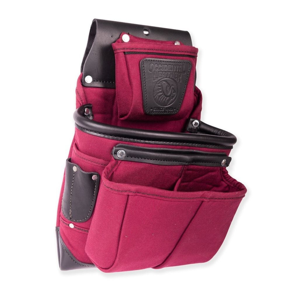 Occidental Leather Fatlip Fastener Bag Deep Red