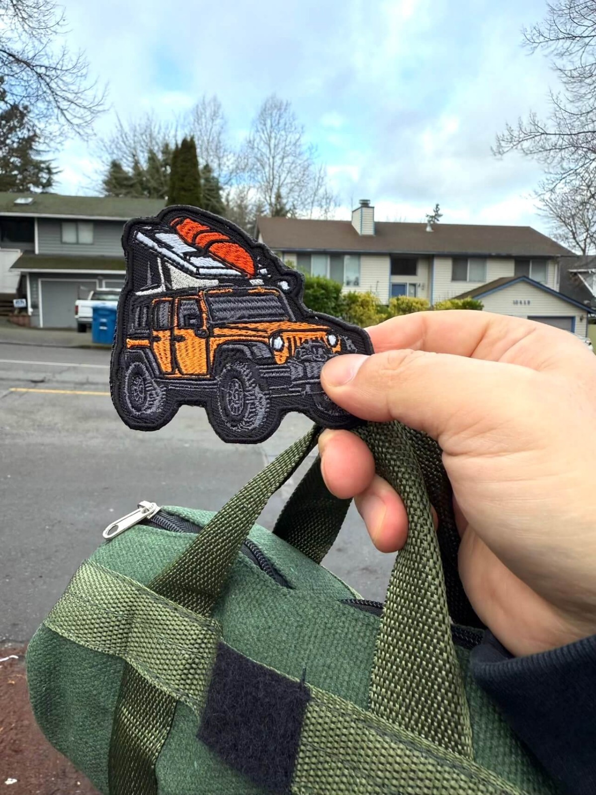 Jeep Tool Bag with Jeep Patch | Rugged Canvas Utility Bag | Jeep Owner Gift