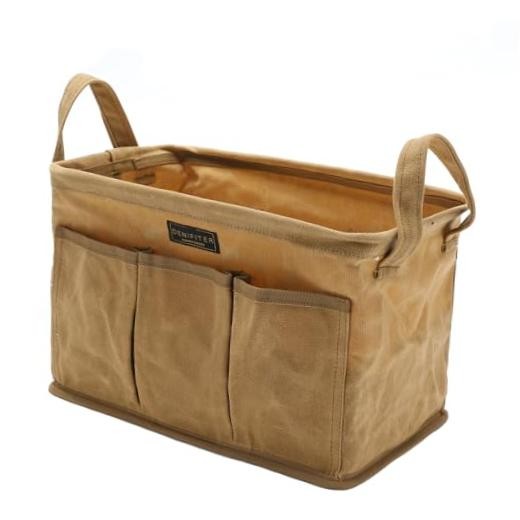 Tool Pouch, Heavy Duty 16oz Waxed Canvas Tool Bag, Rectangle Khaki-Single