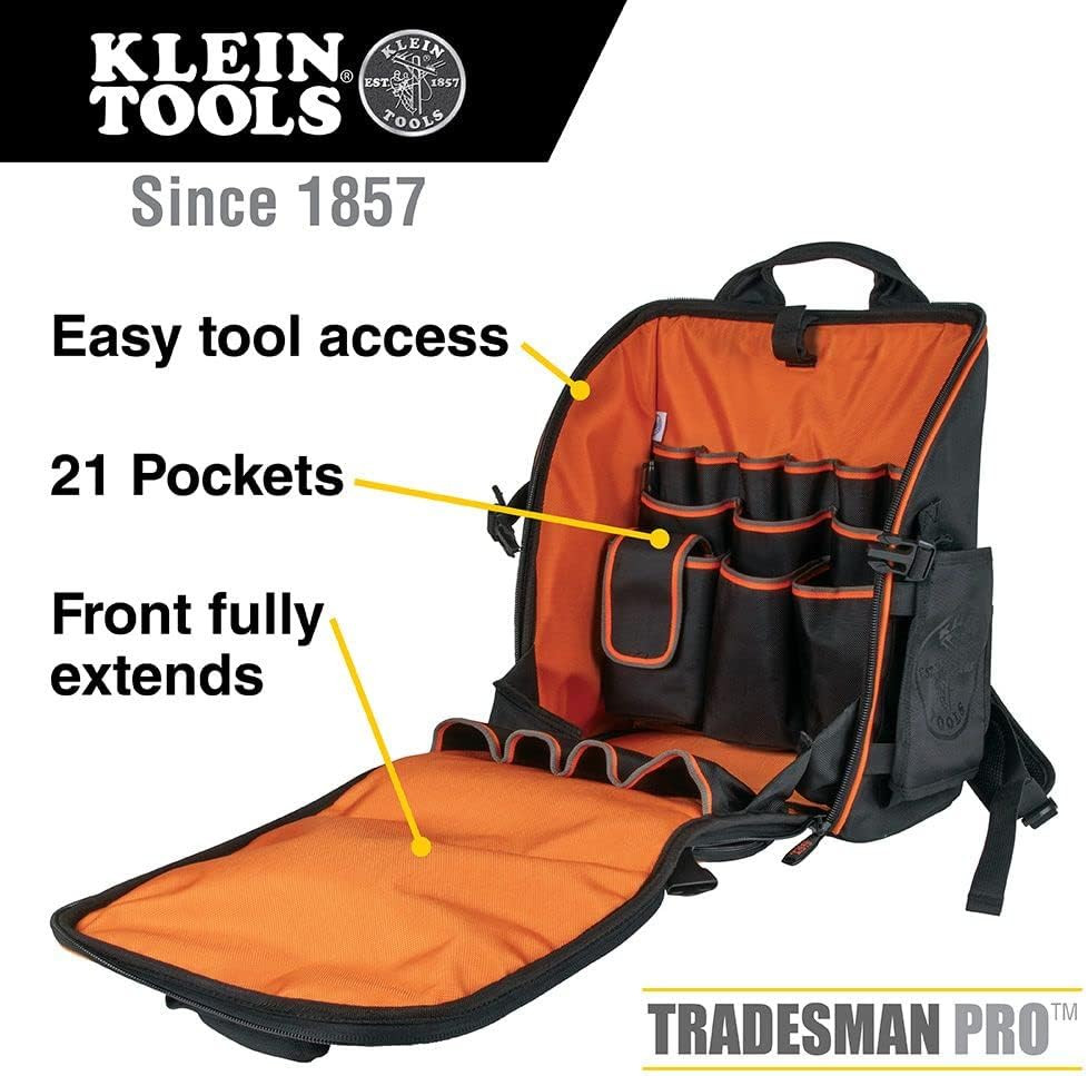 Tradesman Pro Tool Backpack with 6-in-1 Screwdriver and Nut Driver