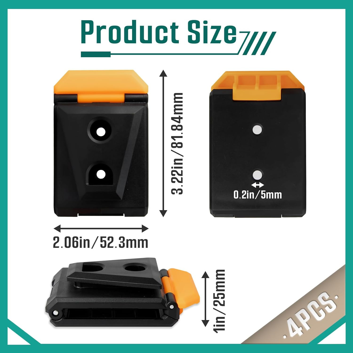 4 Pcs Tool Belt Clip Compatible with Toughbuilt Tool Belt Pouches | Compatible w