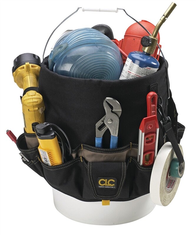 NEW CLC Custom Leathercraft 1119 Bucket Caddy TOOL Organizer 48 Pocket BLACK