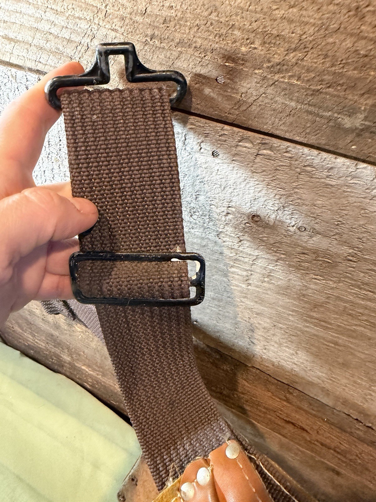 Genuine Suede Leather Tool Belt – Light Tan Leather Good Cond