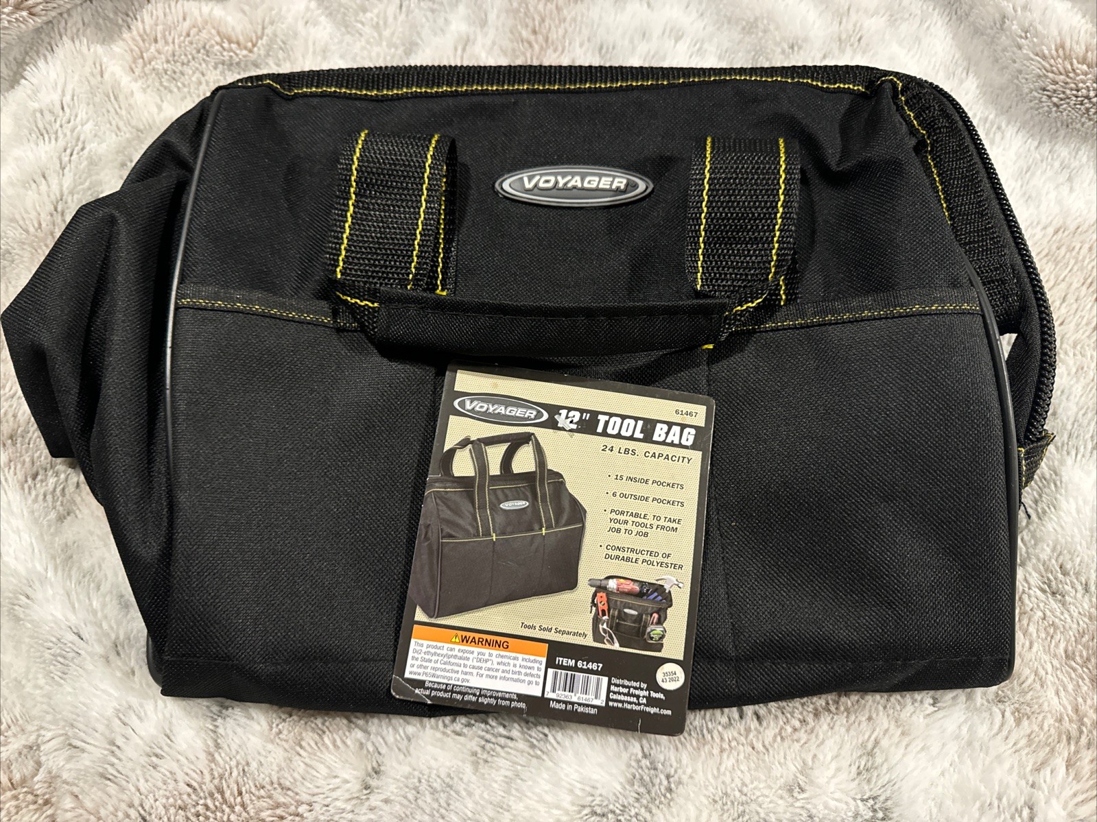 NWT Voyager 12” Tool Bag 24lb Capacity 15 Inside Pockets 6 Outside