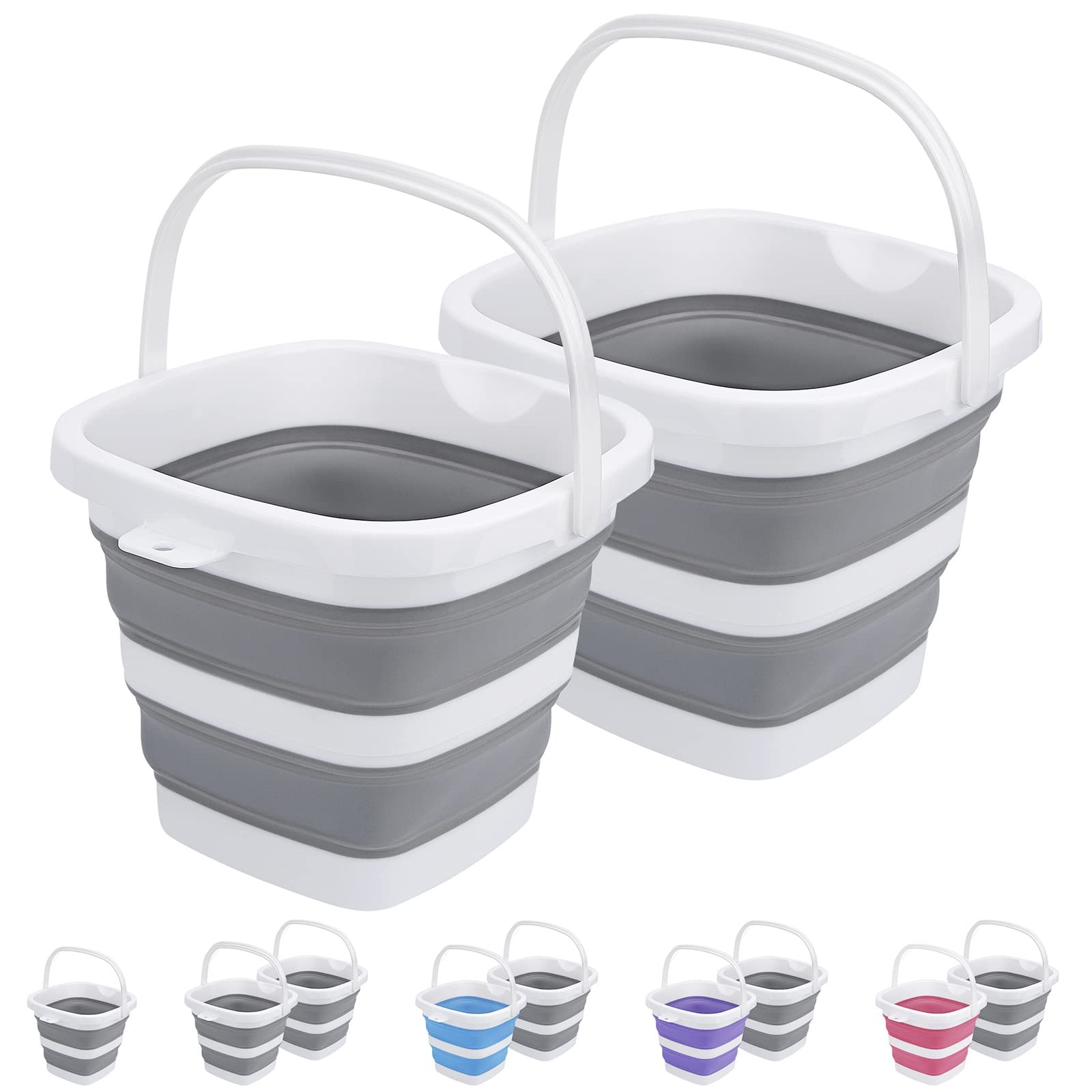 Collapsible 5L Buckets – Portable Cleaning, Camping, Car Washing, Space Saving