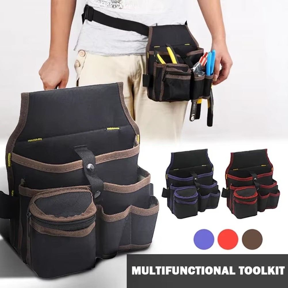 Multifunctional Tool Storage Bag Pouch Belt Electrician Toolkit Drill3972