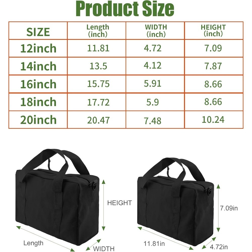 Large Capacity 12 Inch Canvas Tool Bag with Wide Mouth Top Closure for