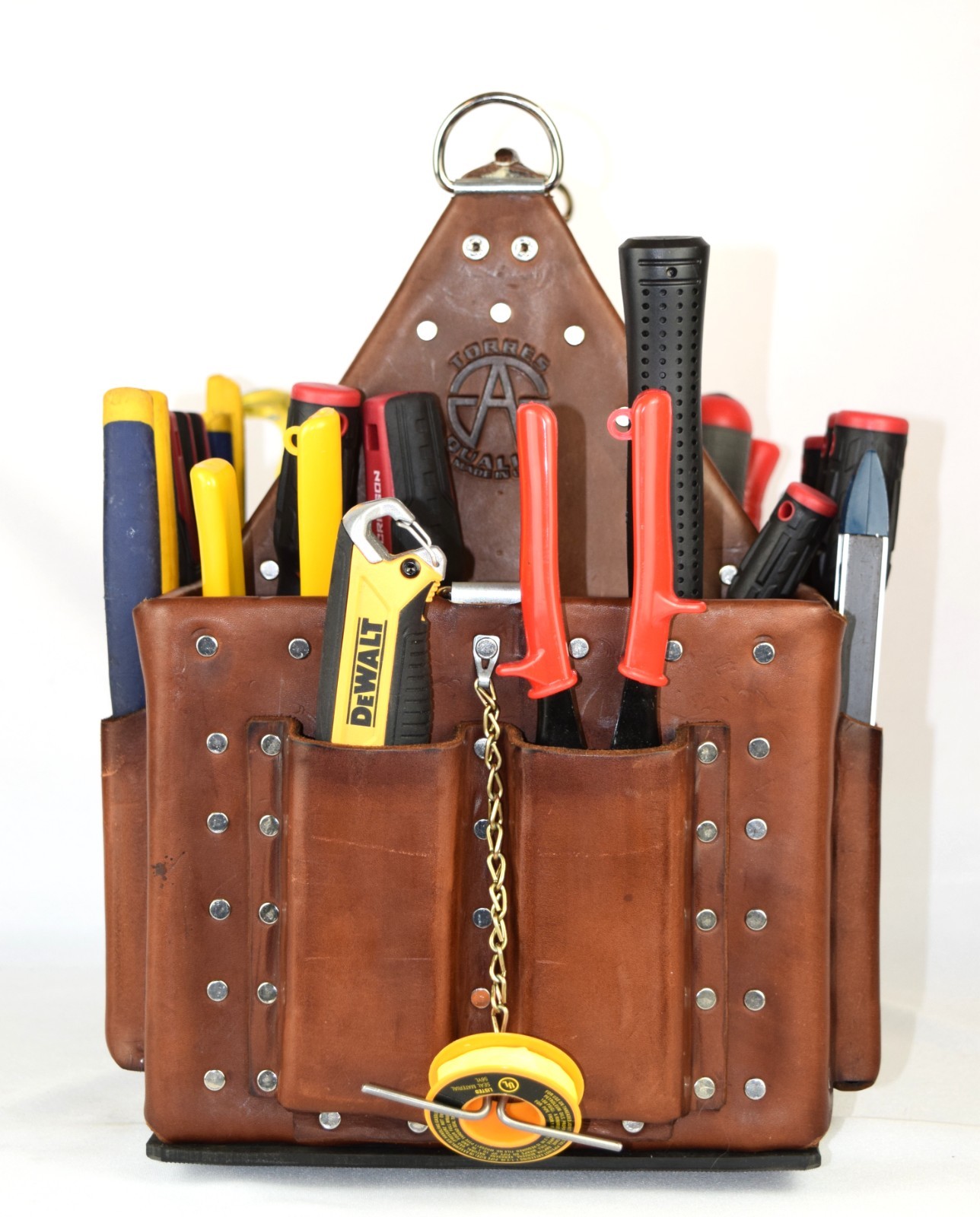 Electrician Leather Tool Bag Tuff-Tote Journeyman’s Stronghold tote 9X14-RNP