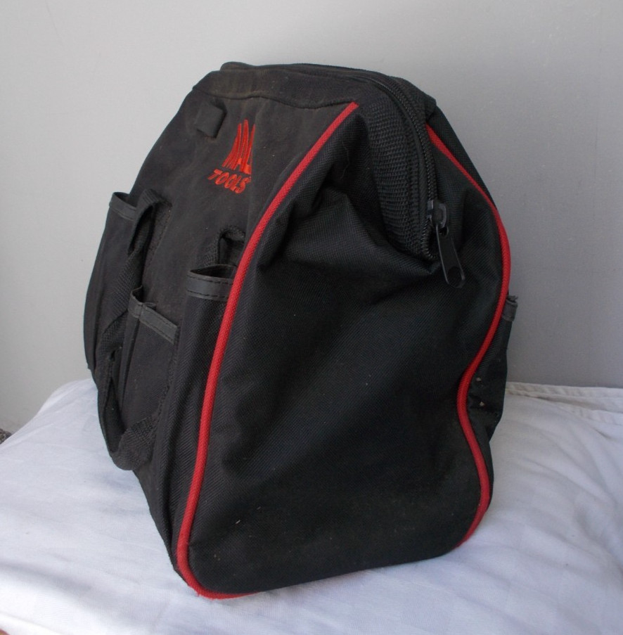 Mac Tools Small TOOL BAG Black W Red Embroidered Logo 14” with Pockets