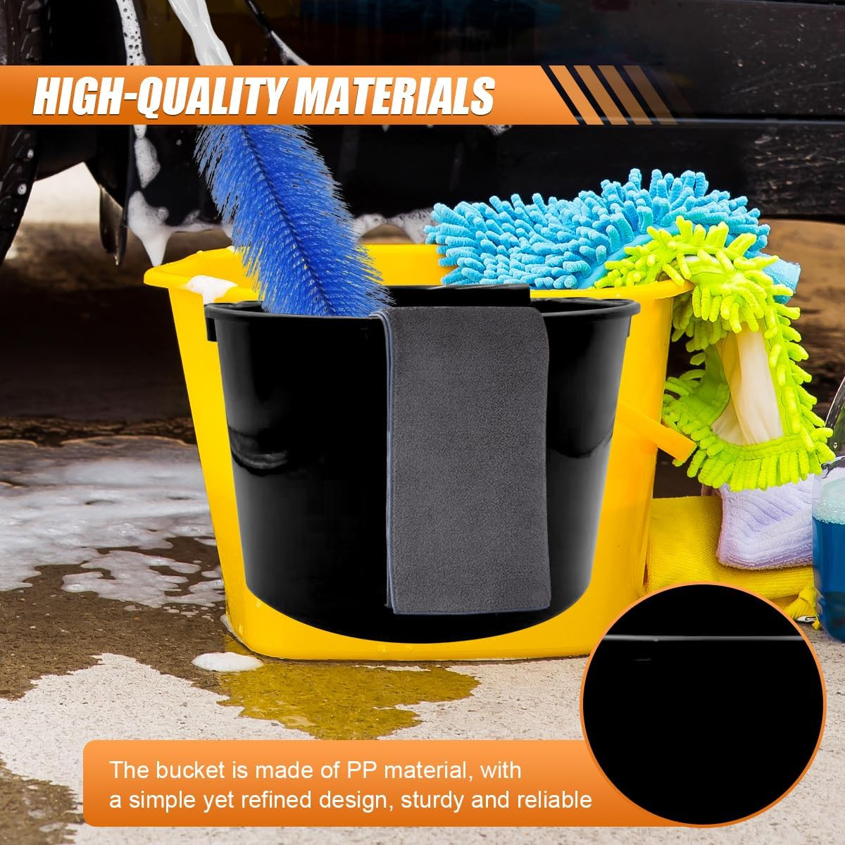 Car Detailing Bucket Organizer, Multipurpose Auto Hanging Cleaning Tool Organize