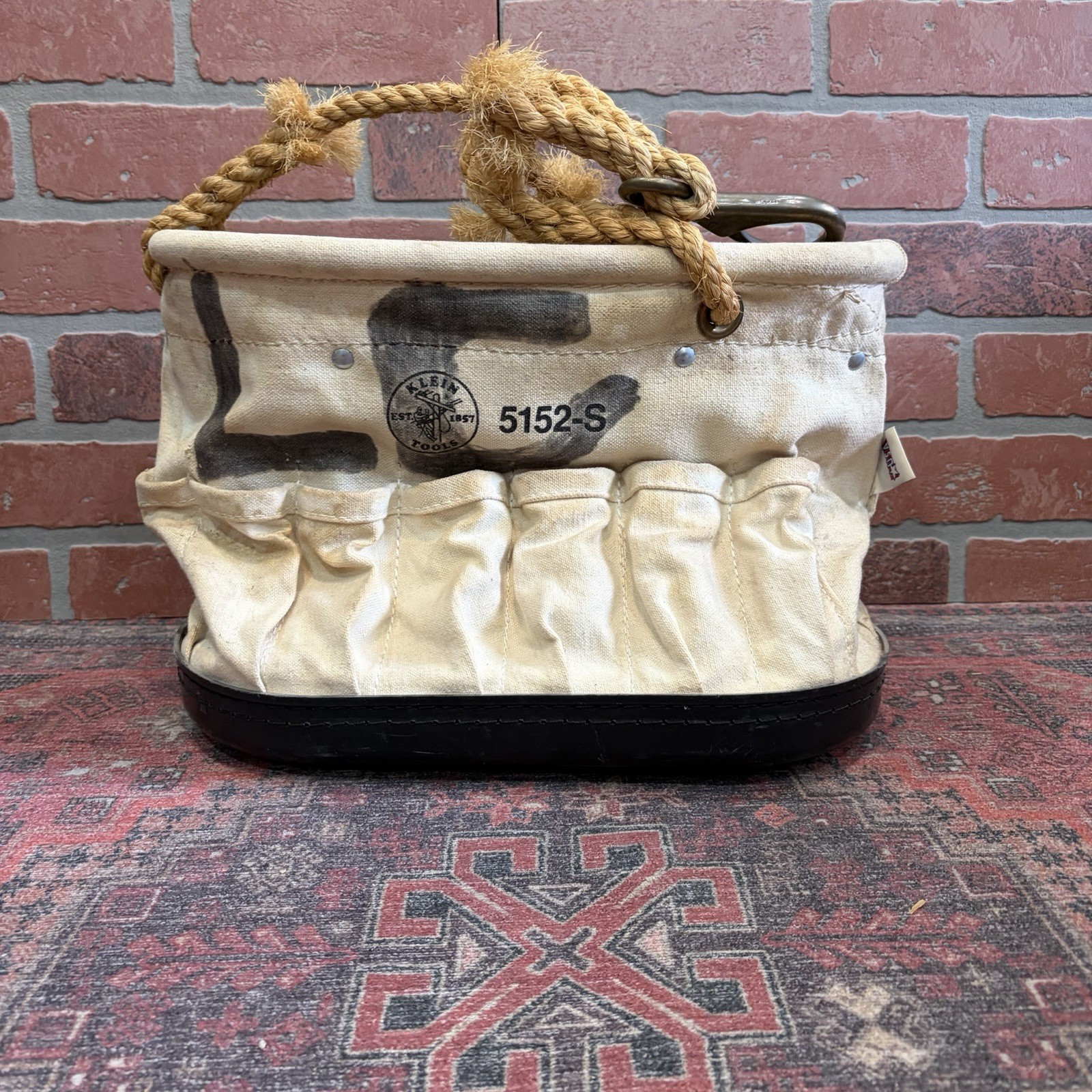 Klein Tools Oval CANVAS Bucket Bag 5152-S Rope Handle