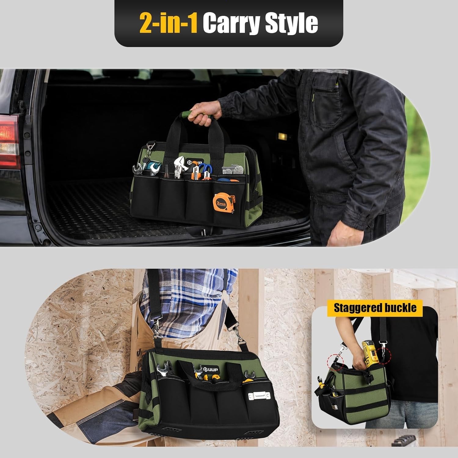 Large 15-Inch Tool Bag – Gift for Men, Dad, Father’s Day