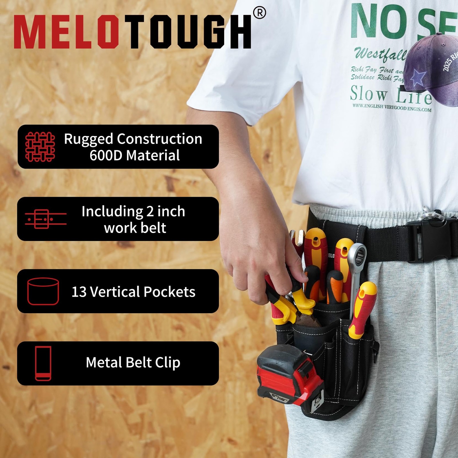 Small Tool Pouch Electrican Clip on Tool Pouch,Tool Belt Pouch with Belt Clip…
