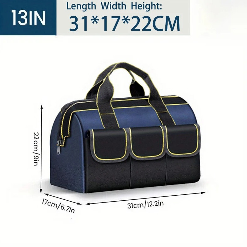 13-14 Inch Tool Bag Waterproof Electrician Toolkit Multi Pocket Storage Case