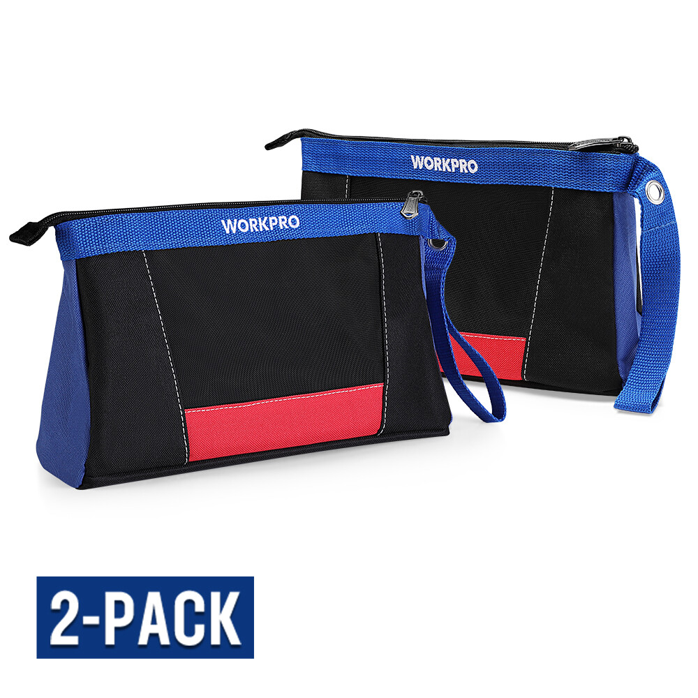 WORKPRO 2-Pack 12″ Tool Pouches with Zipper Utility Bag Pouch for Tool Organizer