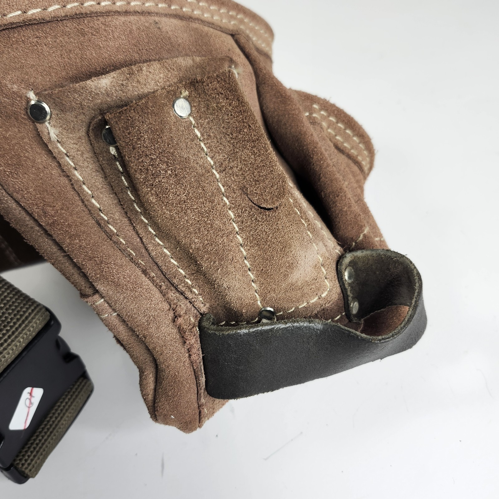 AWP CARPENTERS CONSTRUCTION ADJUSTABLE WAIST TOOL WORK BELT CANVAS/LEATHER
