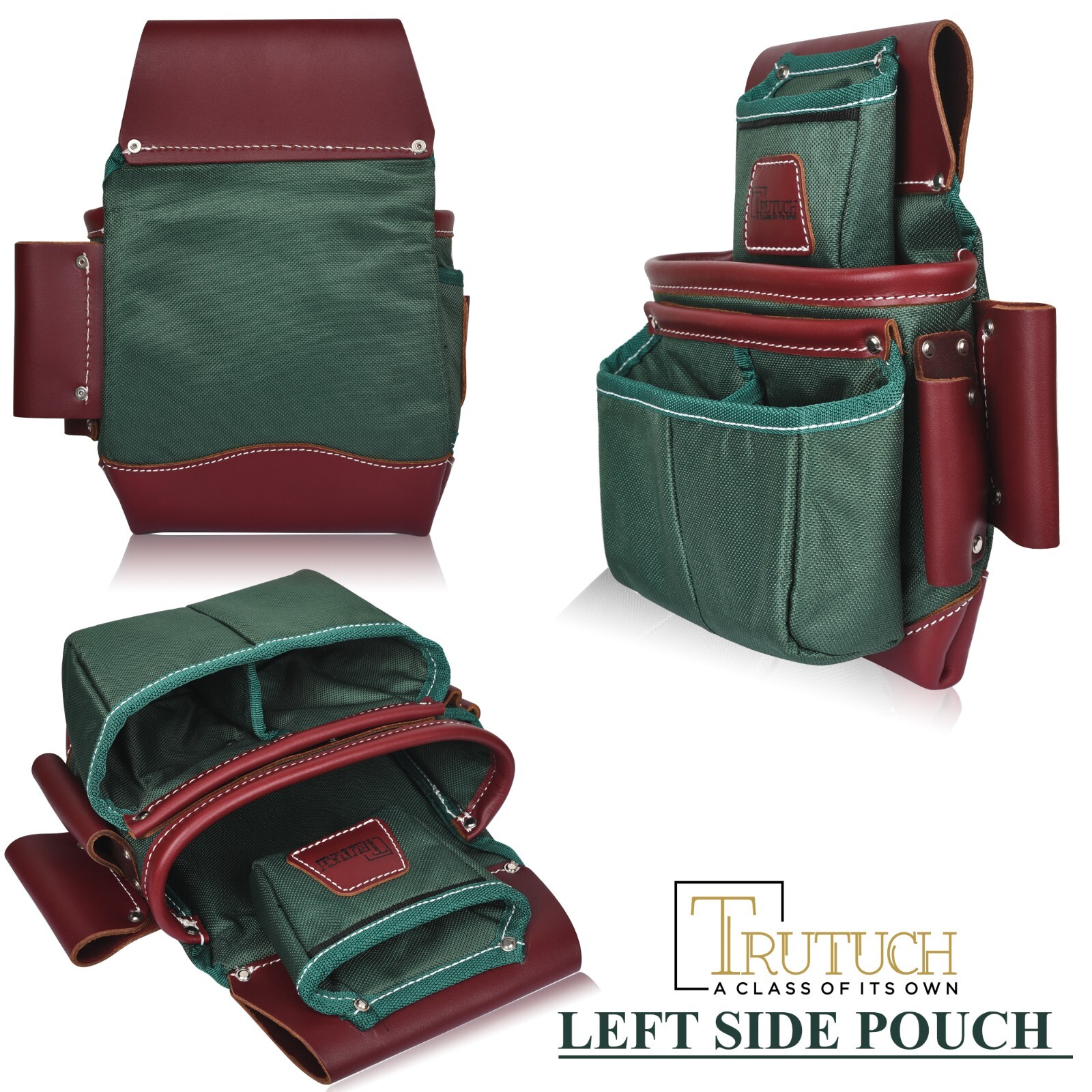 TRUTUCH Nylon and Leather Tool Belt | Framing Tool Bags | Nylon Tool Pouch