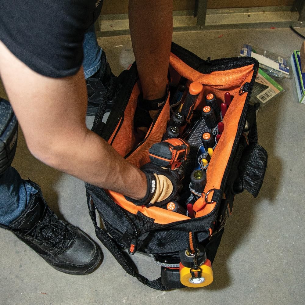 Klein Tools 55469 Tradesman Pro WideOpen Tool Bag Made of 1680 Ballistic Weav…