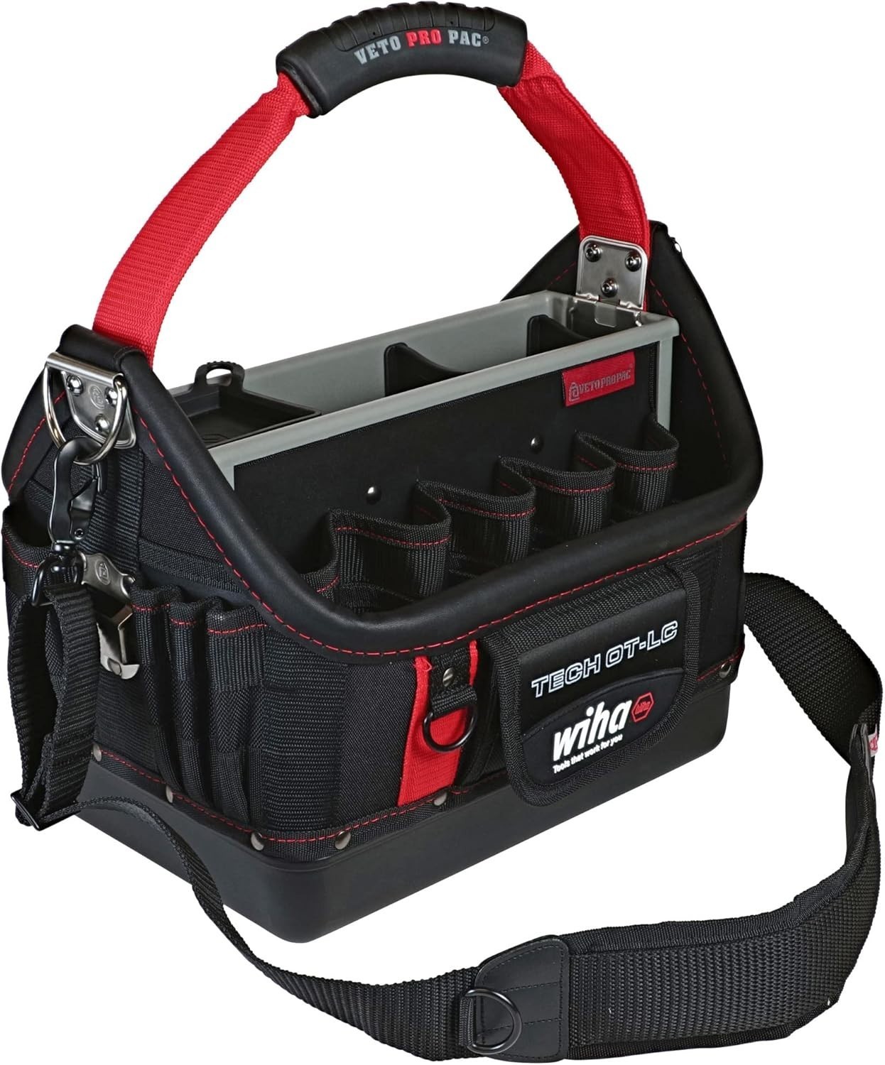 Wiha 91239 11 Piece Veto RedStripe TECH OT-LC Open Tote Tool Kit New
