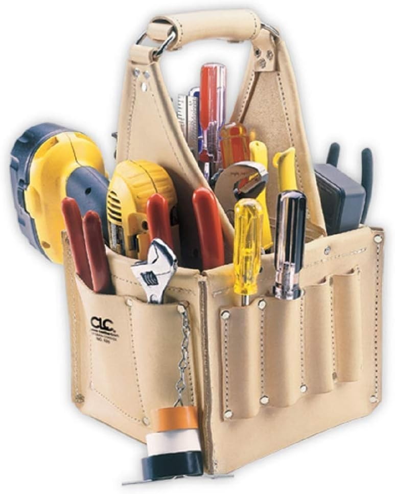 Durable 17 Pocket Tan Tool Pouch – Perfect for Electricians & Maintenance