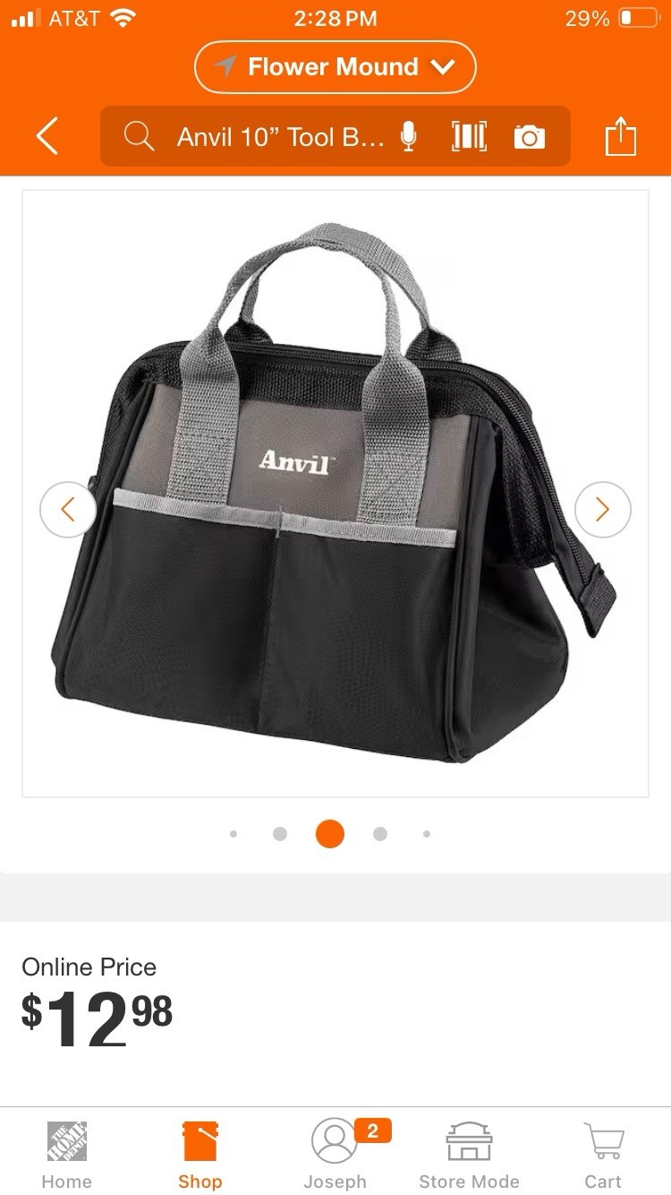 Anvil 10 Inch Tool Bag