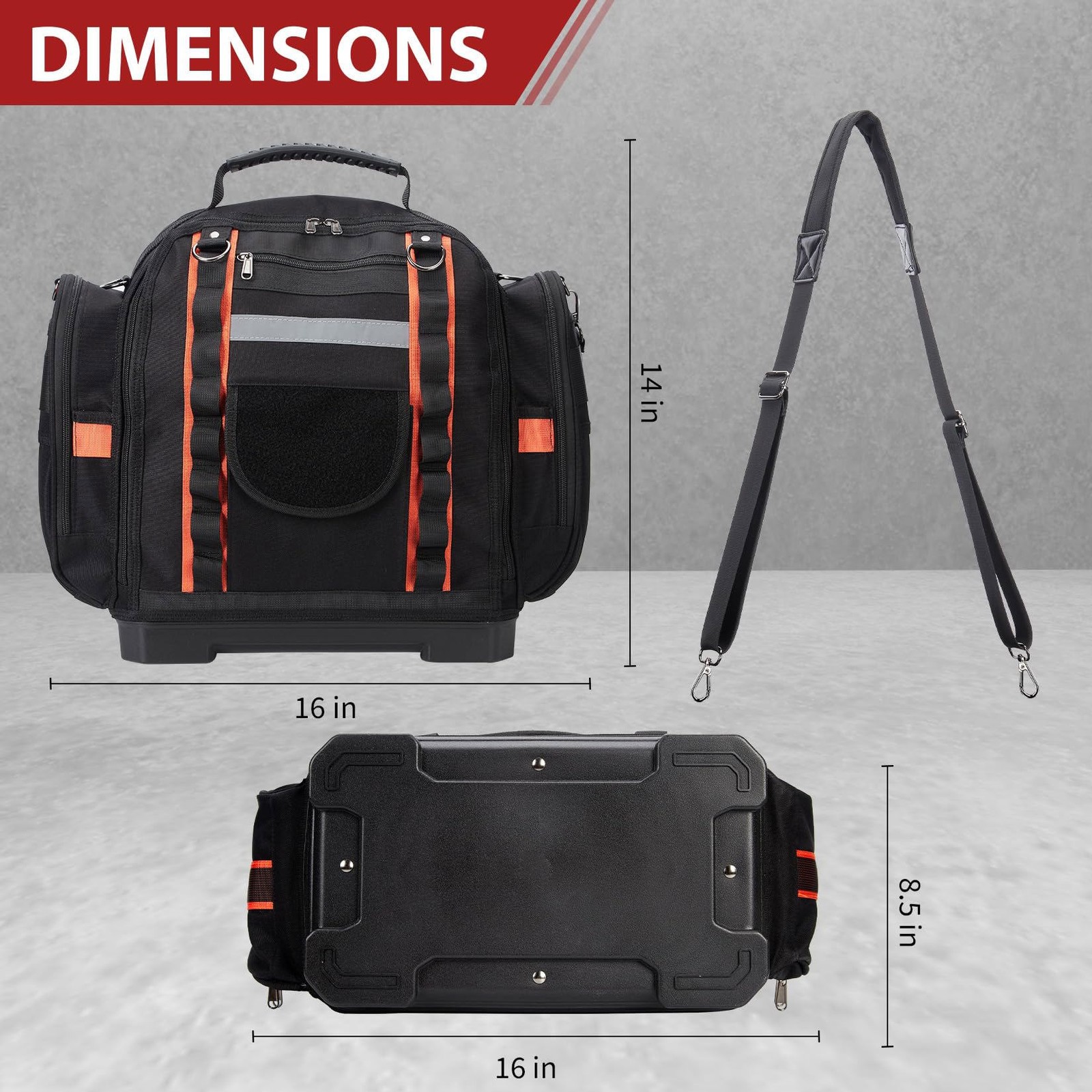 Garvee Tool Bag with Removable Cases Polyester Tool Tote Organizer for Hand Tool
