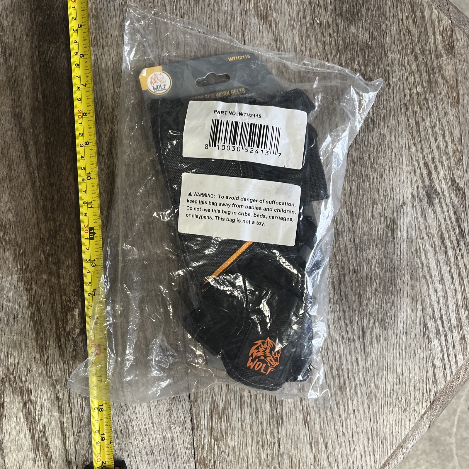WOLF WTH2115 Padded 4-point Suspenders for Tool Work Belt | Universal Breathable