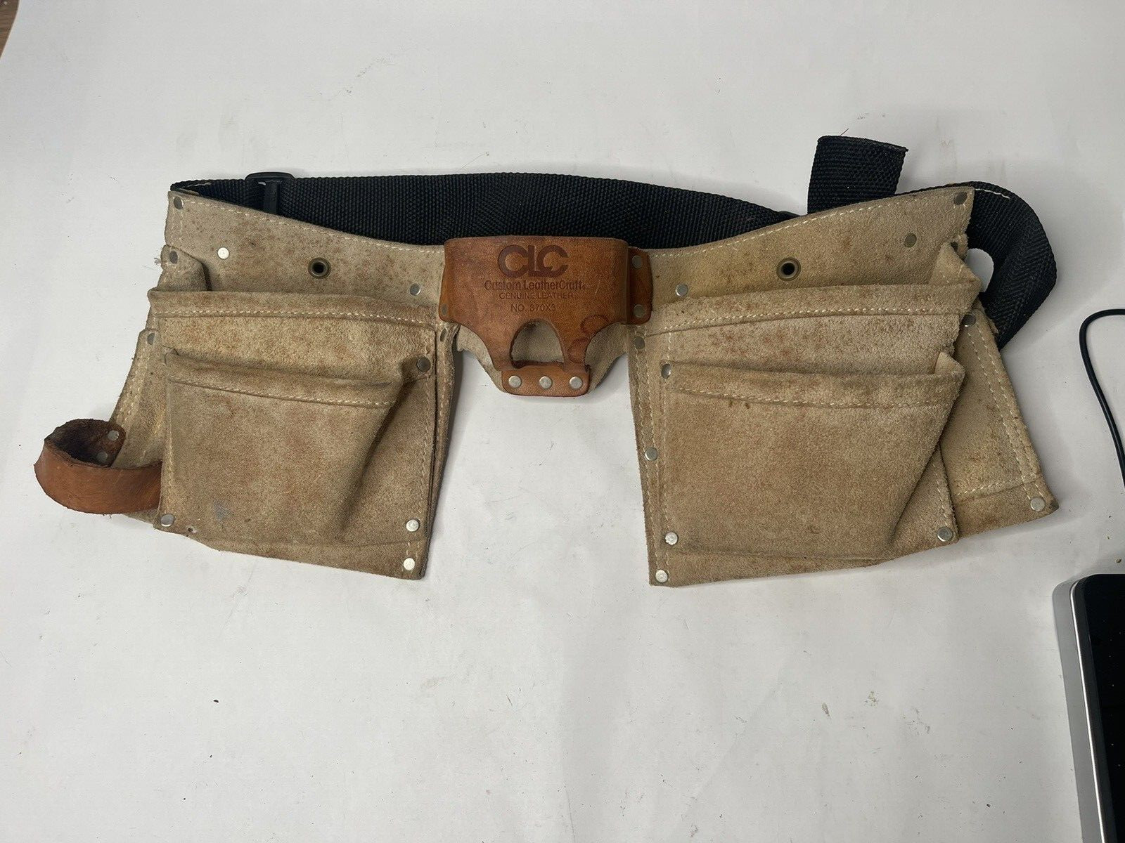 Custom Leather Crafts CLC Leather Suede Tool Belt No 370x-3 Vintage USA