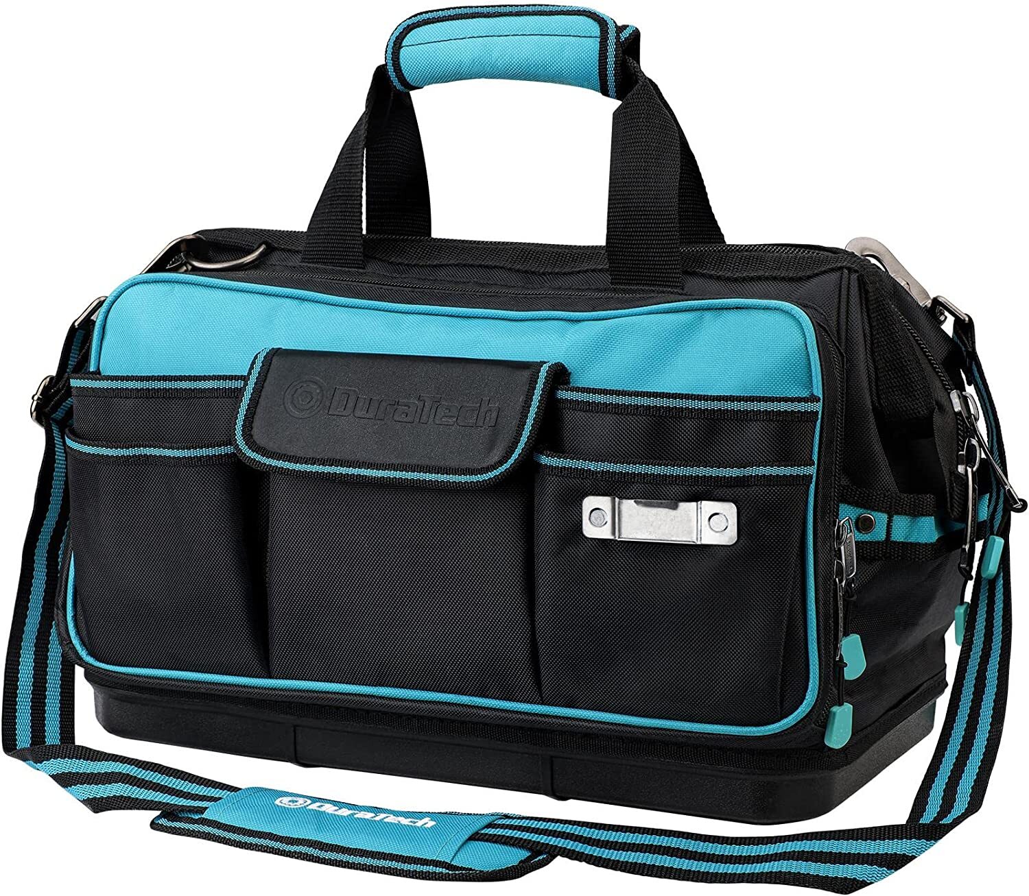 DURATECH 17″Wide Mouth Tool Bag Tool Bag Organizer WaterProof 840D Oxford Fabric