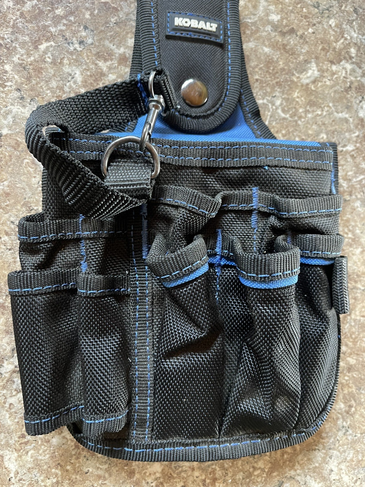 Kobalt Polyester Fabric Technician’s Tool Pouch 10 Pockets Belt Loop