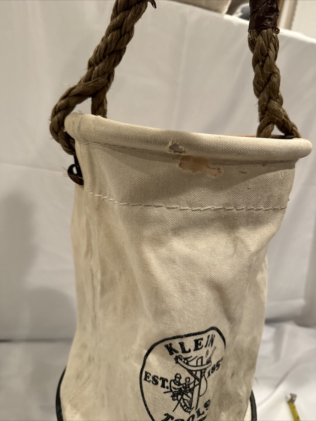 Vintage Klein Lineman Bucket Tool Bolt Bag 5104 S Canvas Made in the USA