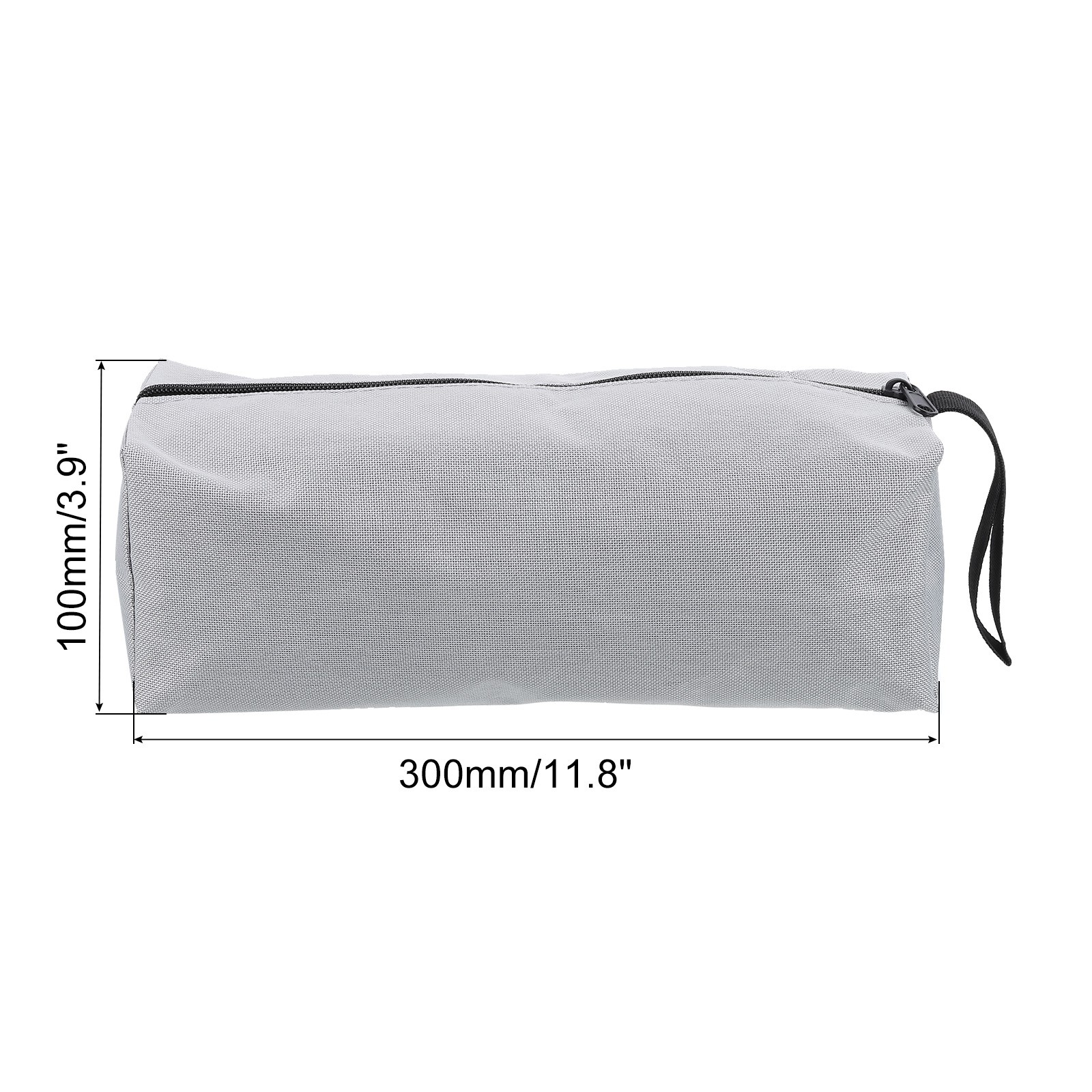 12″ Zipper Tool Pouch 2pcs Multipurpose Tool Bag Waterproof Tote Bag, Grey