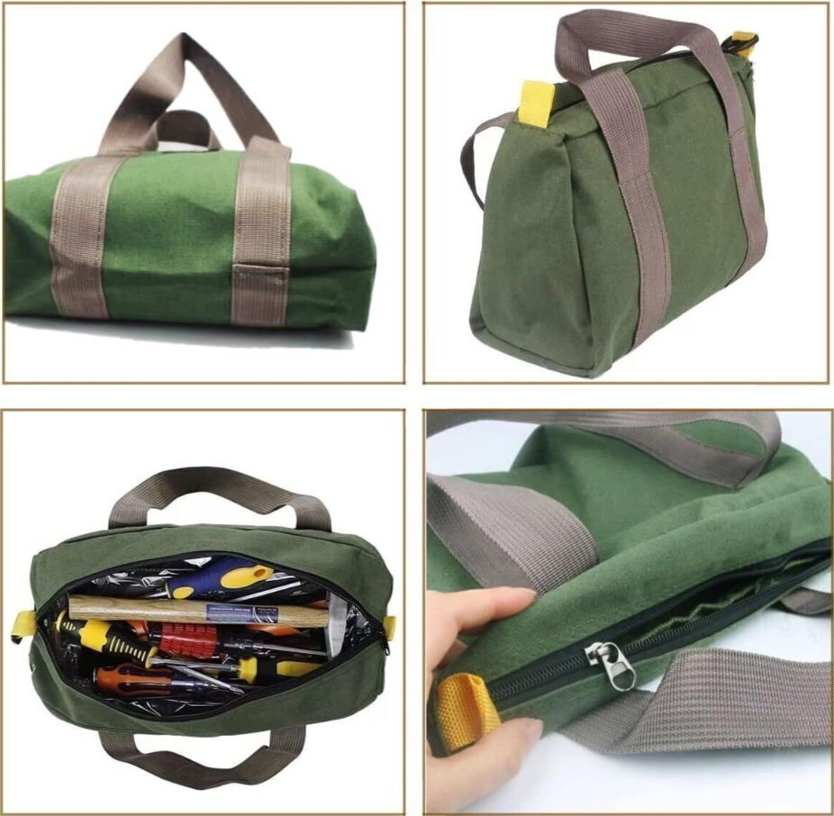 16 Inch Waterproof Tool Bag Portable Storage Toolkit Hand Heavy Case Canvas Duty