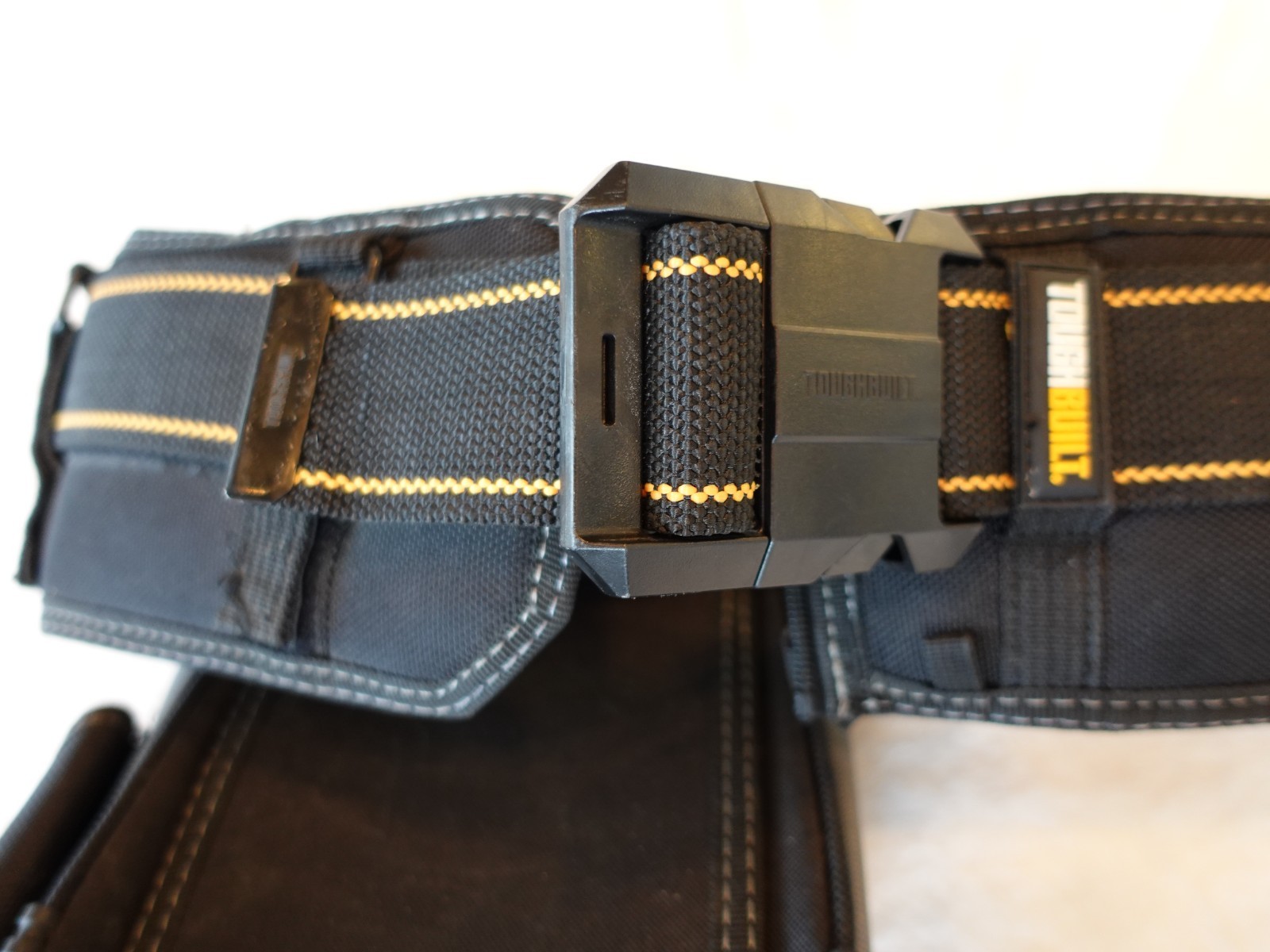 TOUGHBUILT Padded Tool Belt + 3 Utility Pouch Bags Electrician Handyman Workwear