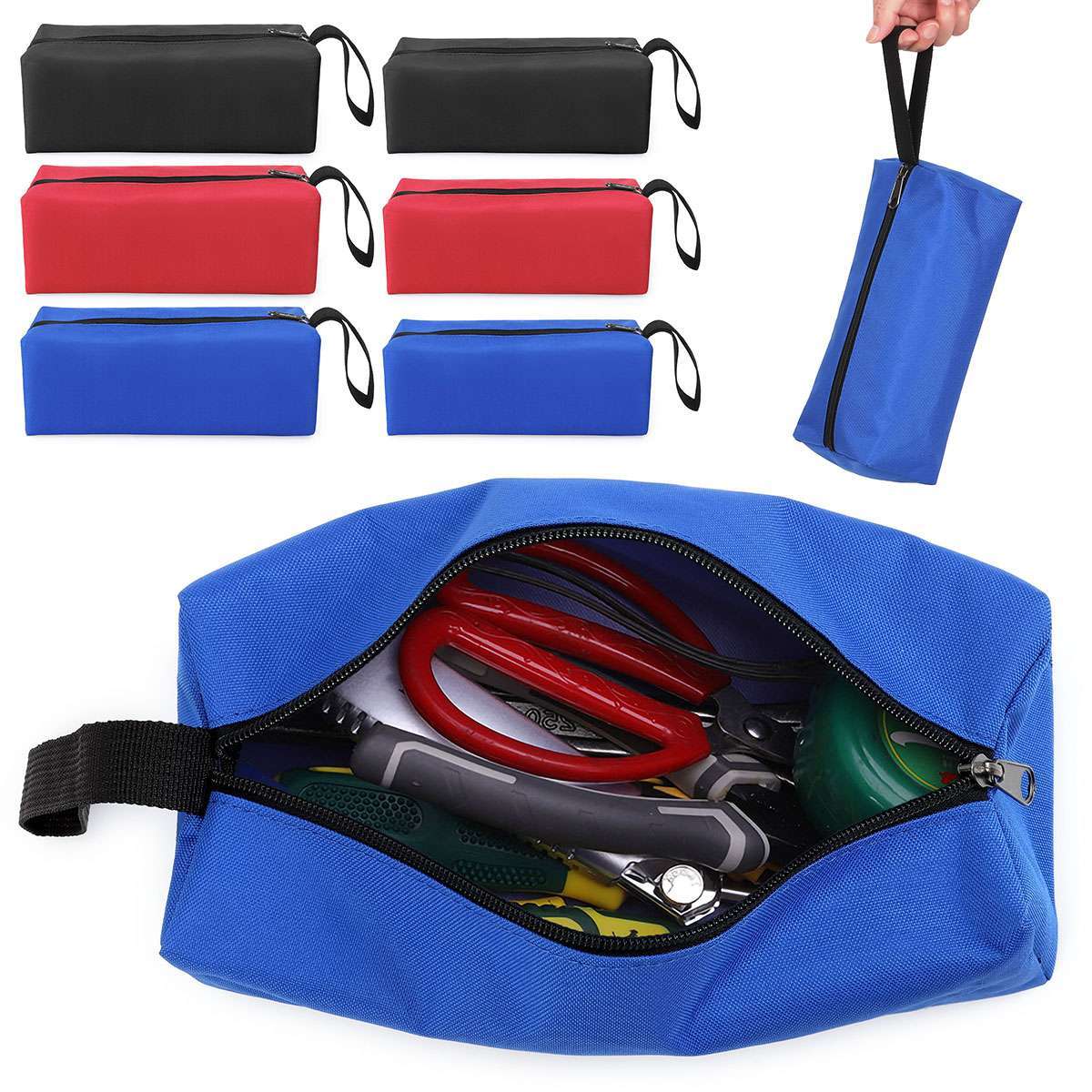 Oxford Cloth Tool Pouch Bag Zipper Small Multipurpose Organizer Pouch Heavy Duty