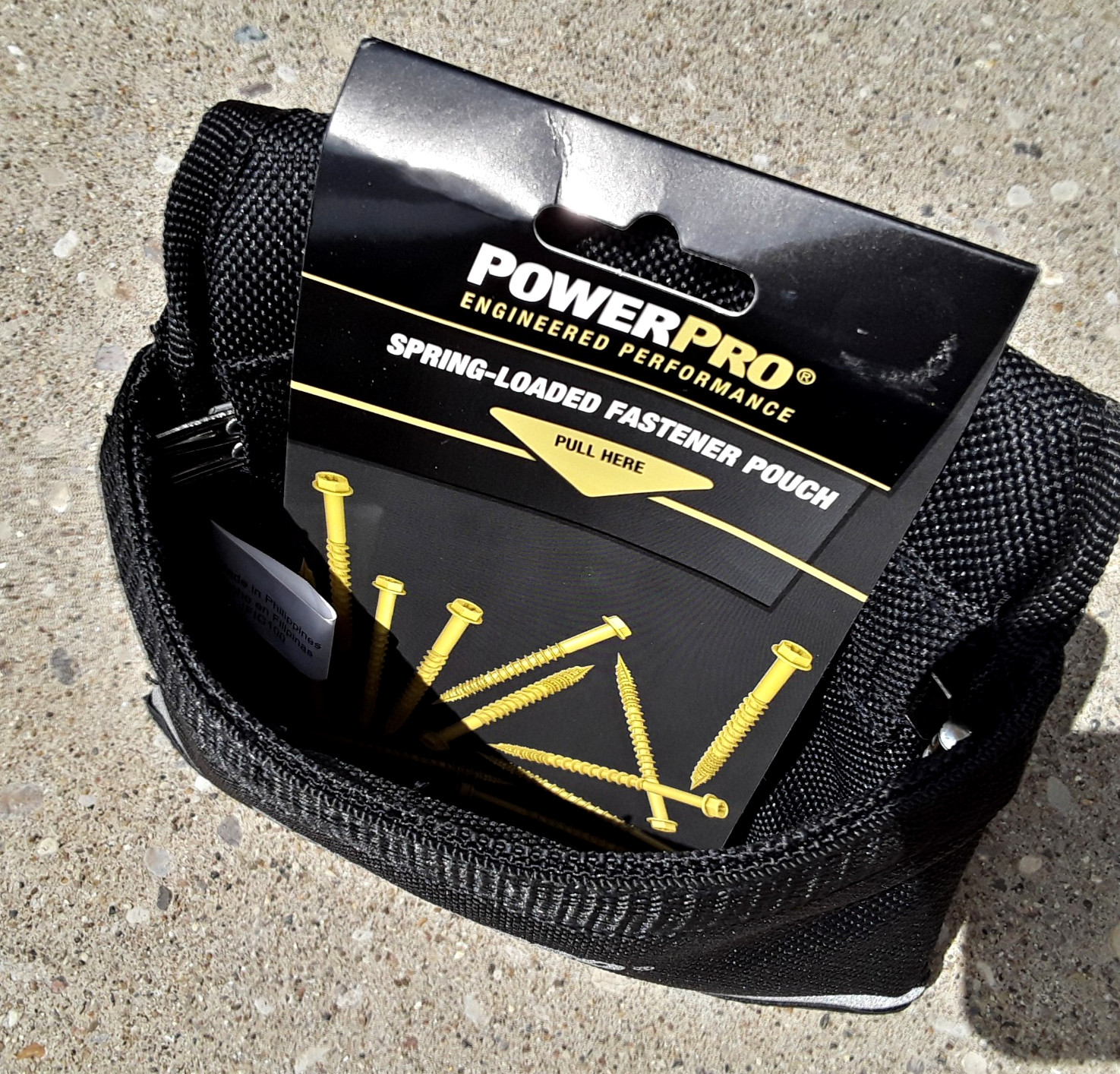 Hillman PowerPro Screw Nail Pouch Spring Loaded Work Belt Utility Organizer NEW