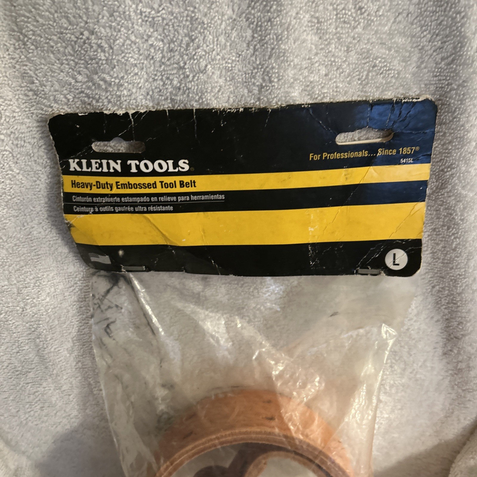 Klein Tools 5415L Heavy-duty Embossed Tool Belt Large – NEW in PACKAGE
