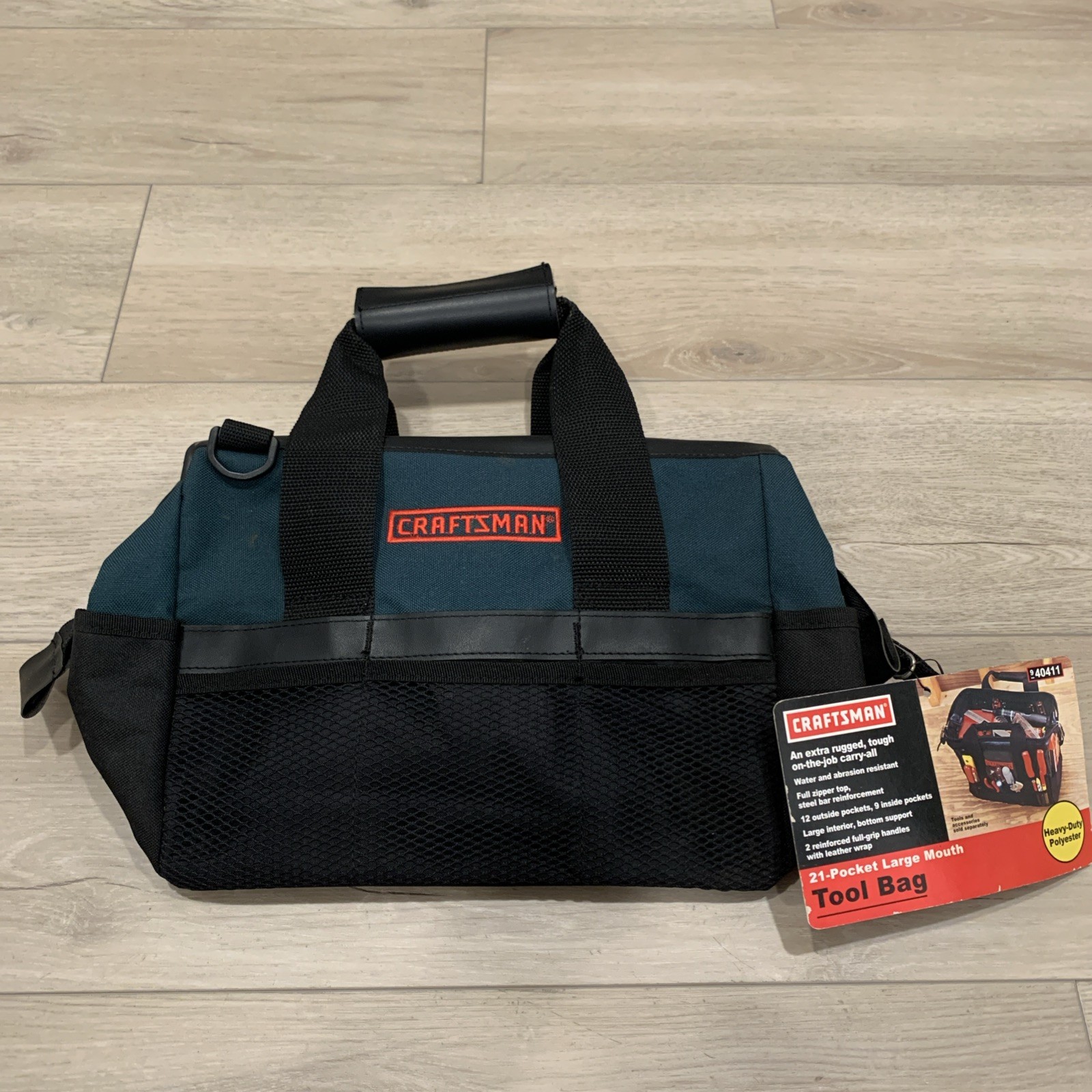 Vintage Craftsman 21 Pocket Large Mouth Tool Bag – 940411 – NOS