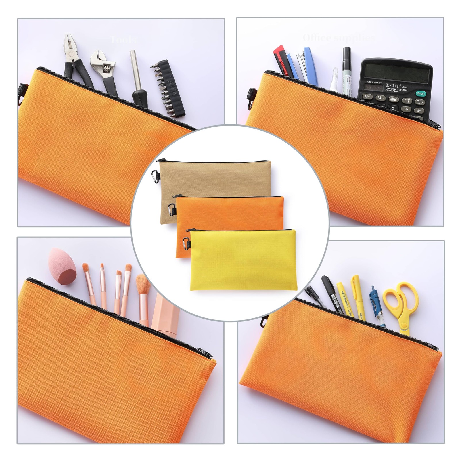 Tool Pouches Small Tool Bags Waterproof Premium, 3PCS, Utility, with Zipper