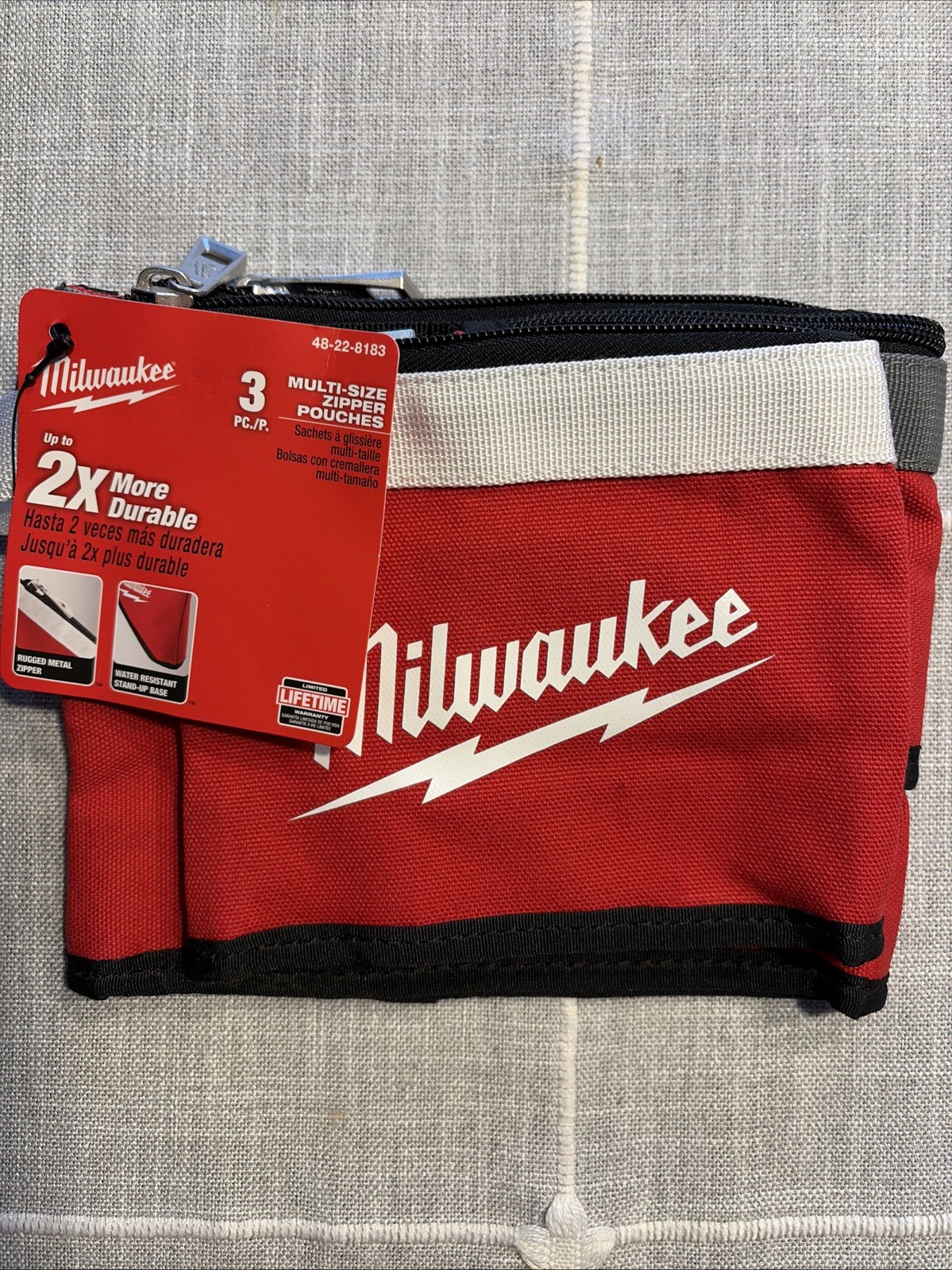 Milwaukee 48-22-8183 3-Piece Multi-Size Zipper Pouches