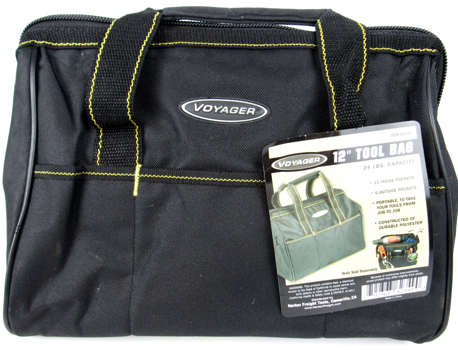 Voyager 12” Portable Tool Bag 24lb Capacity 15 Inside & 6 Outside Pockets NWT