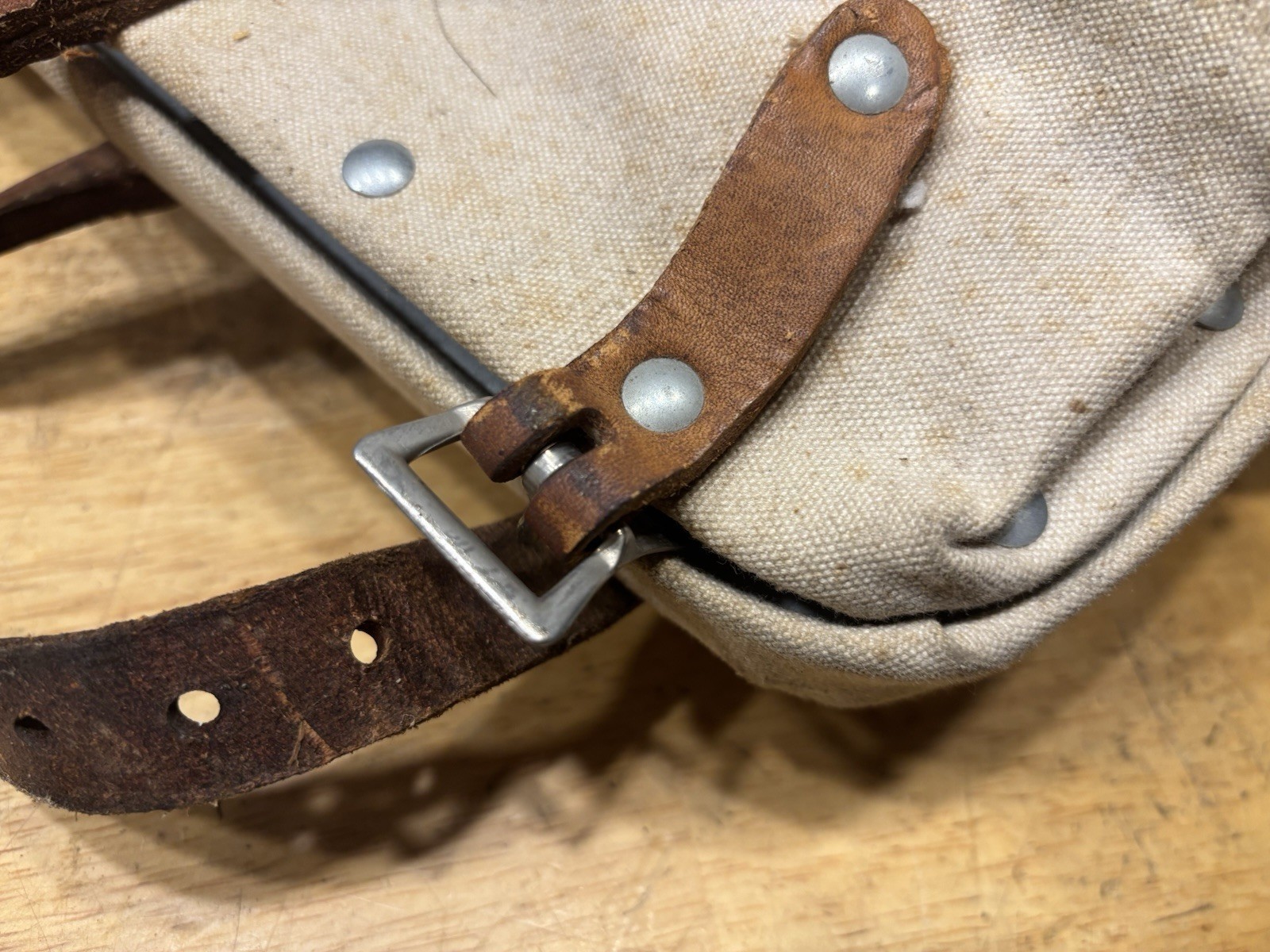 Vintage Klein Tools Lineman Bag 5102-16 Canvas Leather USA