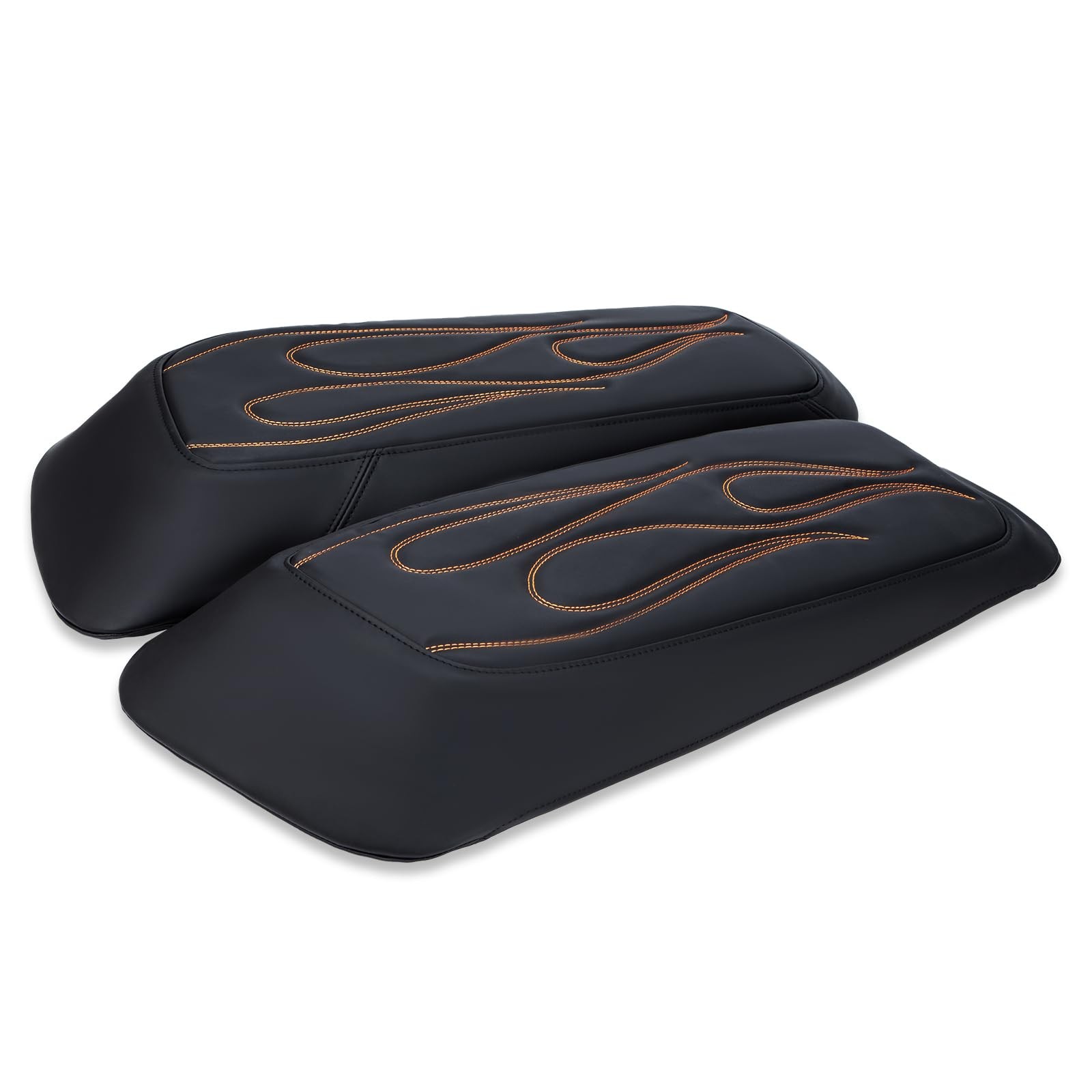 Saddlebag Lid Covers for Harley Touring Models 20142023 Black & Orange
