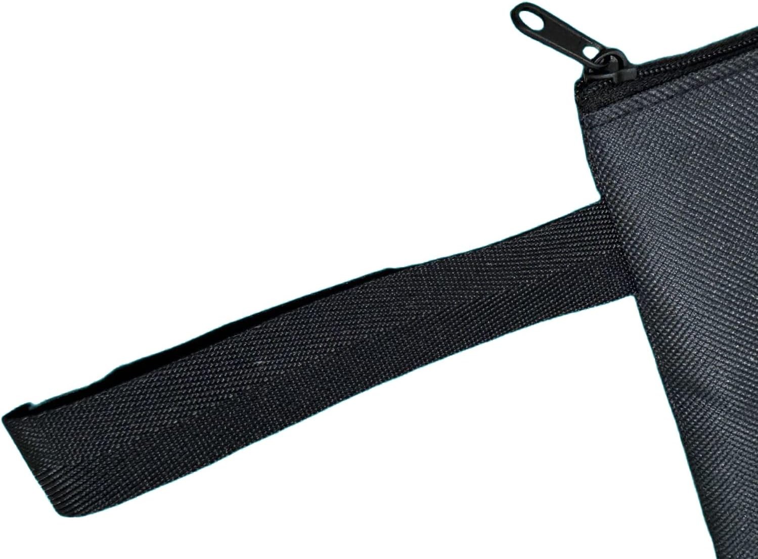 2 Pack Small Tool Pouch with Zipper Oxford Fabric Organizer Bag Black