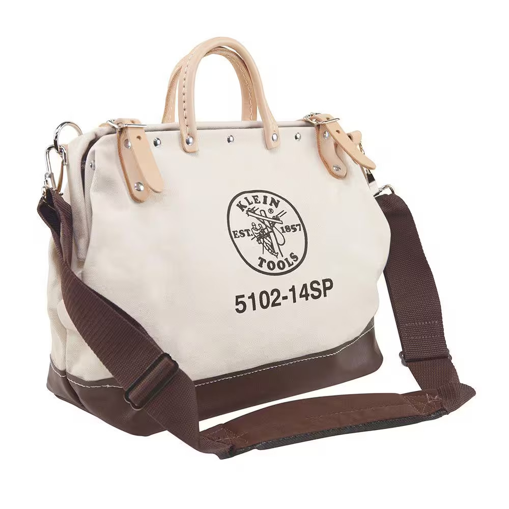 Deluxe Tool Bag, Canvas, 10 Pockets, 14-Inch