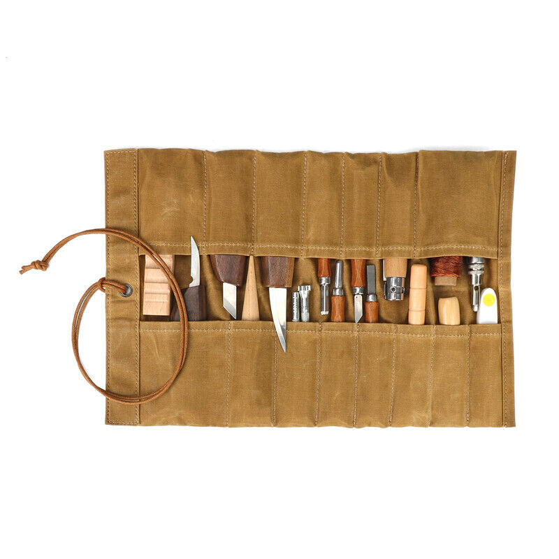 TOURBON Roll up Tool Carry Holder Carving Knife Organizer Bag Pouch-Daily Deals