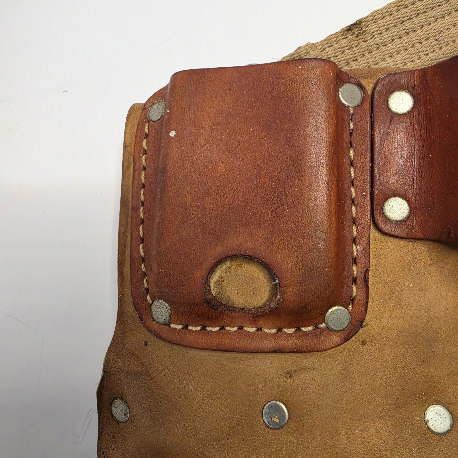 Vintage Nicholas Leather Tool Pouch Made In USA McGuire Heavy Duty 403 823