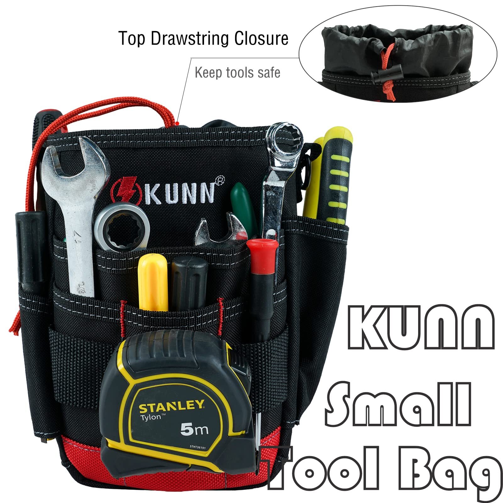 Small Tool Pouch Utility Tool Belt Pouchescompact Top Drawstring Closure Electri